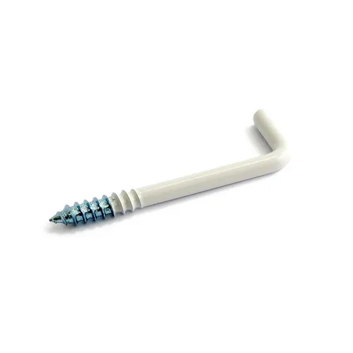 Vinkelkrok 60 mm, Vit, 5-pack