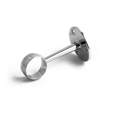 Rörhållare öppen Krom, 2-pack