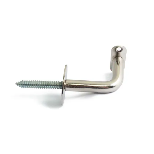 Ledstångskrok m. skruvstift Nickel