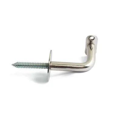 Ledstångskrok m. skruvstift Nickel