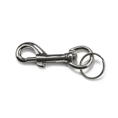 Karbinhake m. nyckelring 78 mm, Nickel