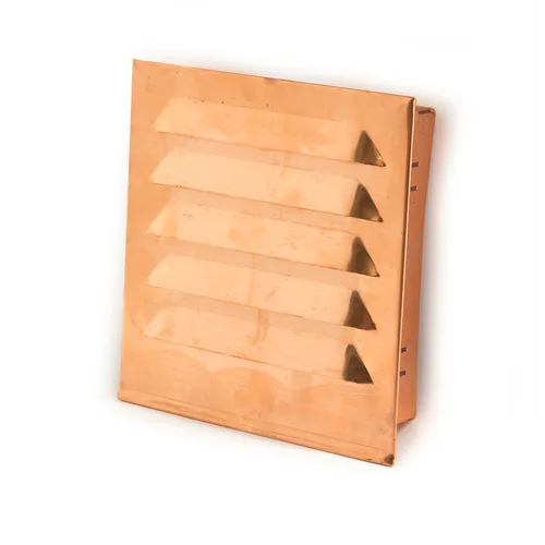 Ventilgaller m. ram 150x150 mm, Koppar