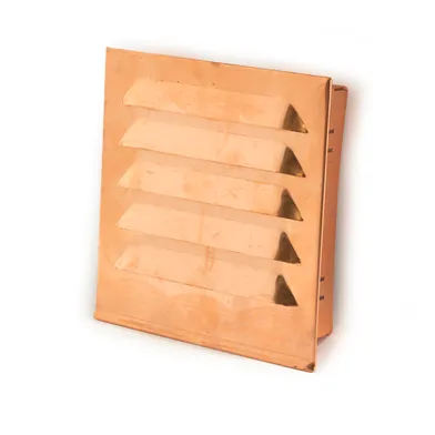 Ventilgaller m. ram 150x150 mm, Koppar