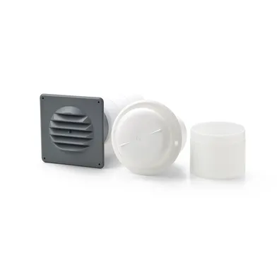 Blockventil 486 Grå/vit, Plast