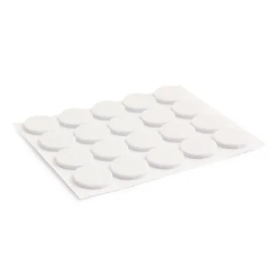 Golvskydd självhäftande 17 mm, Vit, 20-pack