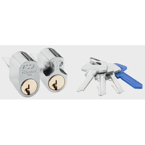 Cylinder 1208 Krom, Inkl. 3 nycklar