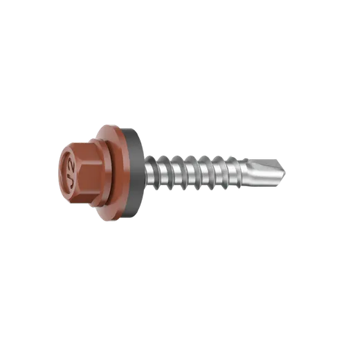 Farmarskruv JT2 f. trä, C3 4,8x35 mm, Tegelröd, 250 st/frp