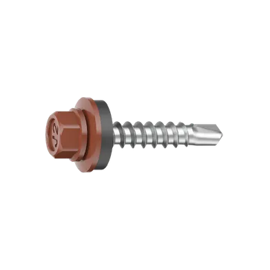 Farmarskruv JT2 f. trä, C3 4,8x35 mm, Tegelröd, 250 st/frp