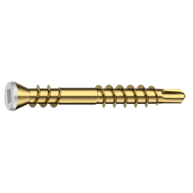 Sockelskruv m. borrspets & motgänga 4,2x35 mm, Vit, 250 st/frp