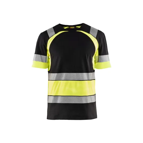 T-shirt Varsel, Svart/Gul Strl. M