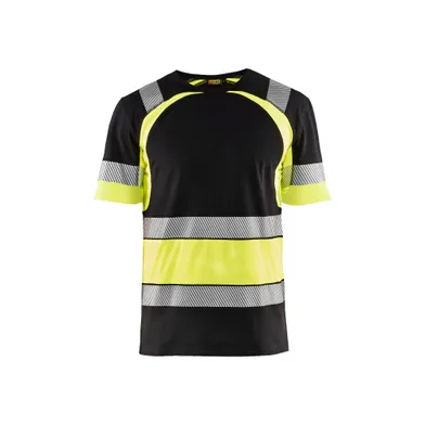 T-shirt Varsel, Svart/Gul Strl. M