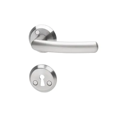 Dörrhandtag Dallas inkl. nyckelskylt, Borstad aluminium