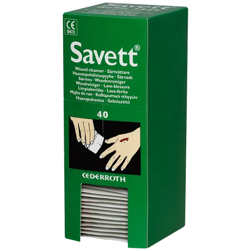 Savett sårtvättare Refill 40 st/ask