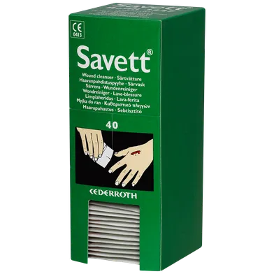 Savett sårtvättare Refill 40 st/ask