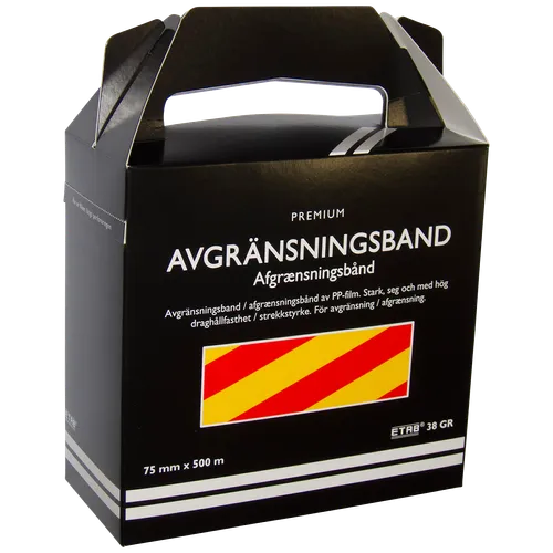 Varningsband/Avspärrningsband 38 Gul/röd