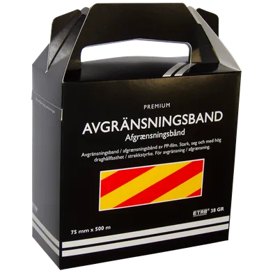Varningsband/Avspärrningsband 38 Gul/röd