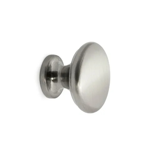 Knopp Adrian 29 mm, Borstad nickel