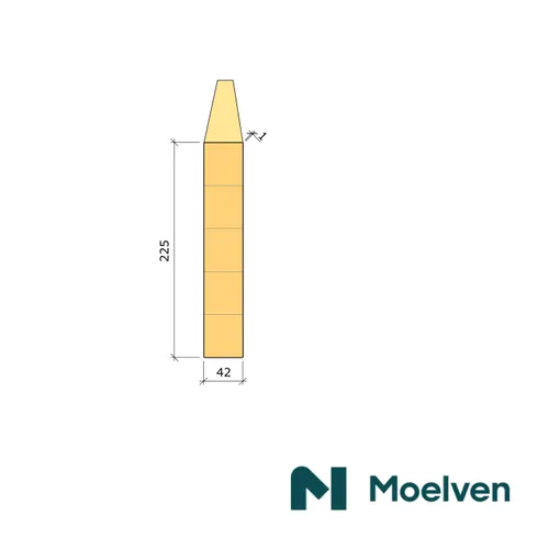 Limträbalk Gran, 42x225 mm, 4,0 m, GL28CS