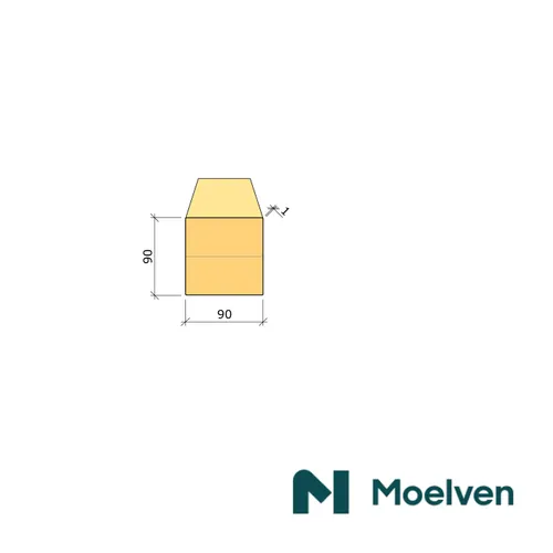 Limträpelare Gran 90x90 mm 2,5 m, GL30H