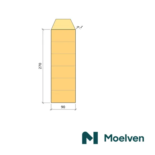 Limträbalk Gran, 90x270 mm 6,0 m