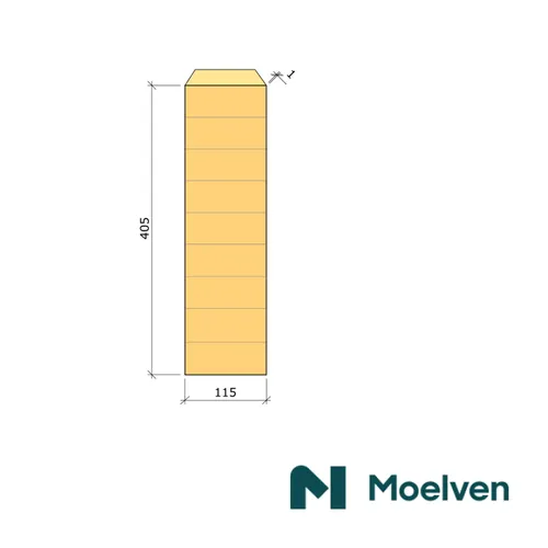 Limträbalk Gran, 115x405 mm, 6,0 m, GL30C