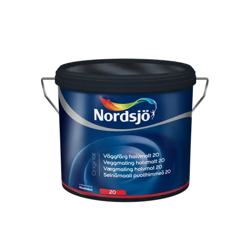 Väggfärg Original Halvmatt 20 BW (Vit), 10 l