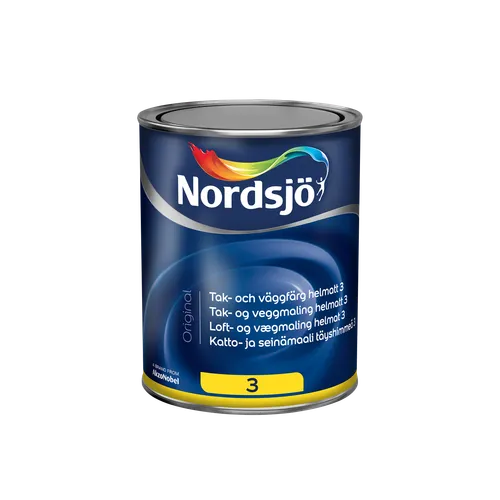 Tak- & Väggfärg Original Helmatt 3 BW (Vit), 1 l