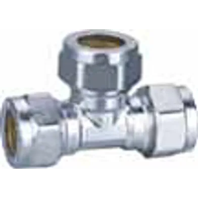 Klämringskoppling t-koppling 12 mm, krom