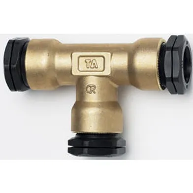 Plaströrskoppling t-rör tryckmutter 25 mm, metall