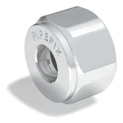 Halvkoppling pipefix 10 mm x r15, krom