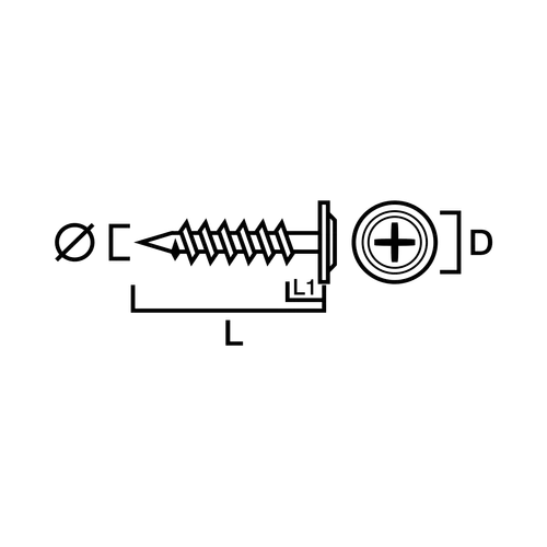 Montageskruv FZB 4,2x85 mm, 10 st/frp