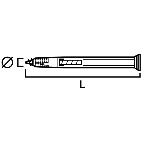 Lättbetongplugg VFL 8x80 mm, 50 st/frp