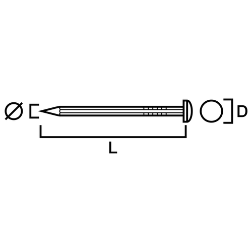 Trådspik Vit 1,7x40 mm, 60 st/frp