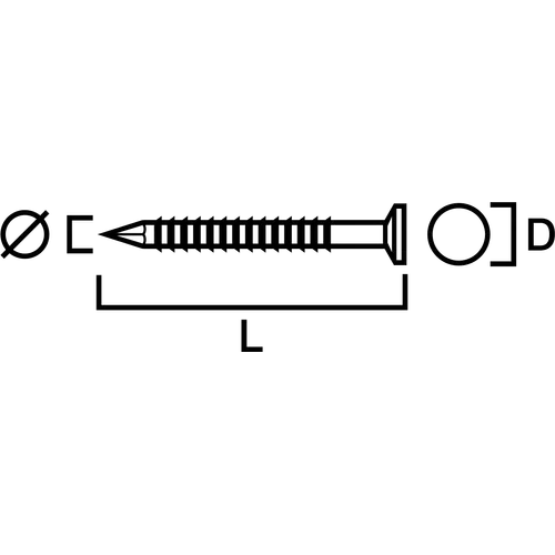 Sockelspik 4,2x50 mm, Gul