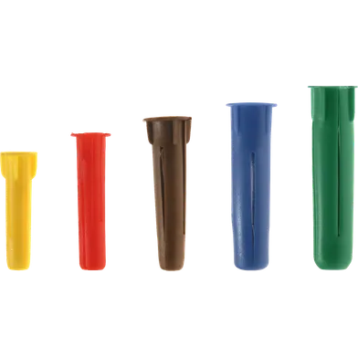 Plastplugg Gul 5,5x25 mm, 10 st/frp