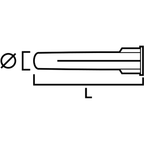 Plastplugg Röd 5,5x35 mm, 10 st/frp