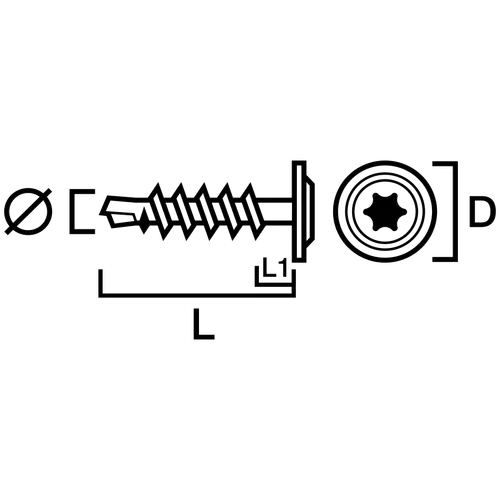 Montageskruv Universal Impreg®+ 4,8x50 mm, 250 st/frp