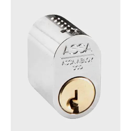 Låscylinder 1201 oval Nickel, 3 nycklar