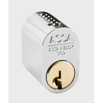 Låscylinder 1201 oval Mattkrom, 3 nycklar