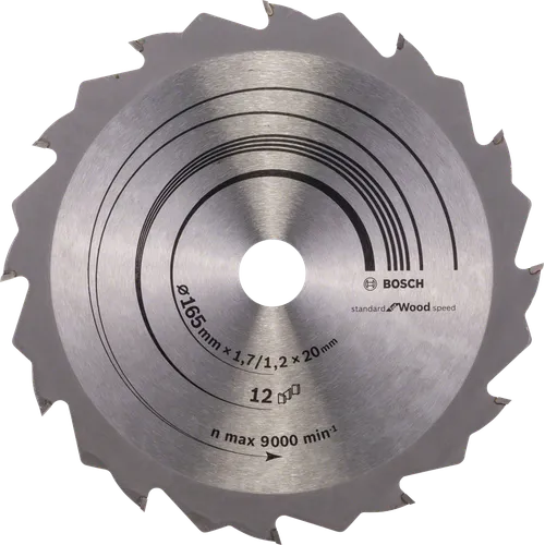 Cirkelsågklinga Speedline Trä 165/20 mm, 12T
