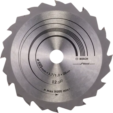 Cirkelsågklinga Speedline Trä 165/20 mm, 12T