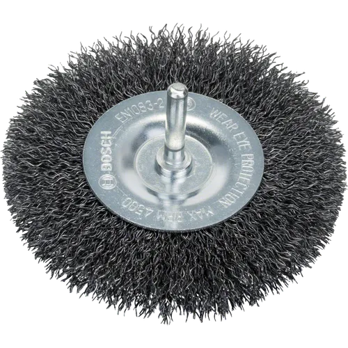 Skivstålborste, Ø 6 mm skaft Ø 100 mm, Grov