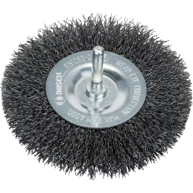 Skivstålborste, Ø 6 mm skaft Ø 100 mm, Grov