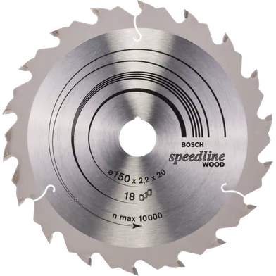 Cirkelsågklinga Speedline Trä 150/20 mm, 18T