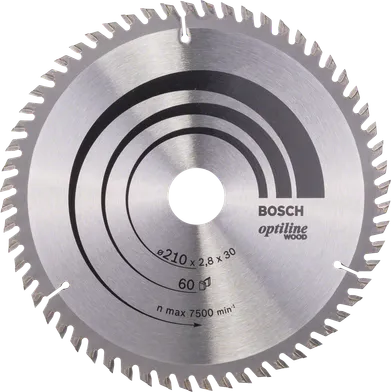 Cirkelsågklinga Optiline Trä 210/30 mm, 60T