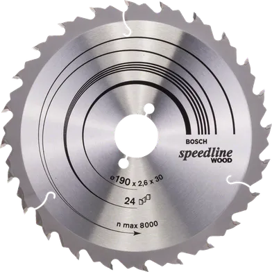 Cirkelsågklinga Speedline Trä 190/30 mm, 24T