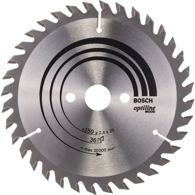 Cirkelsågklinga Optiline Trä 150/20 mm, 36T