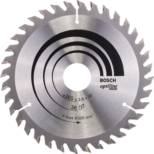 Cirkelsågklinga Optiline Trä 165/30 mm, 36T