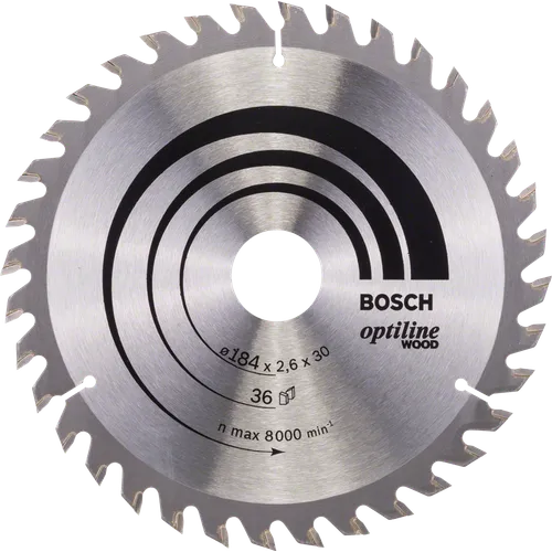Cirkelsågklinga Optiline Trä 184/30 mm, 36T