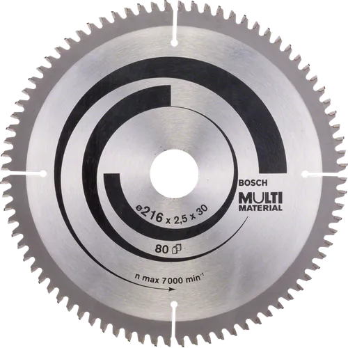 Cirkelsågklinga Multimaterial 216/30 mm, 80T